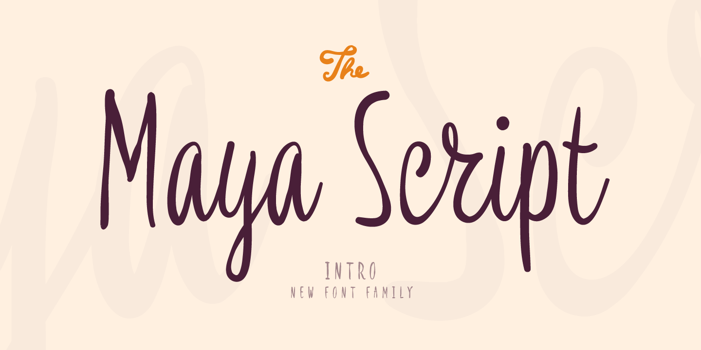 Maya Script Font